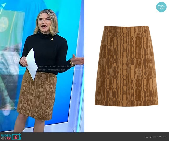 High Sport Ava Moire Mini Skirt worn by Jenna Bush Hager on Today
