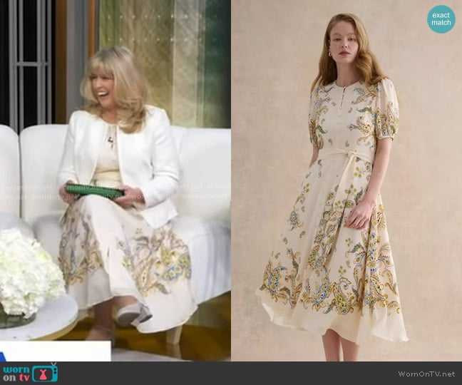 Cliodhna O’Sullivan’s paisley print dress on GMA