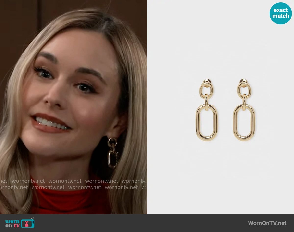 Hobbs Avery Earrings worn by Jacinda Bracken (Paige Herschell) on General Hospital