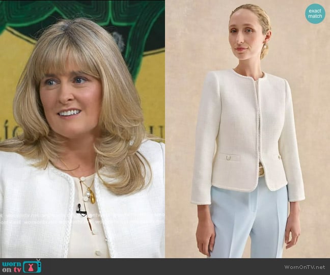 Cliodhna O’Sullivan’s white jacket on GMA