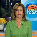 Hoda’s green cardigan and jeans on Today