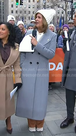 Hoda’s grey coat on Today