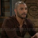 Holden’s brown mixed stripe shirt on The Young and the Restless