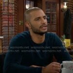 Holden’s bottle green sweater on The Young and the Restless
