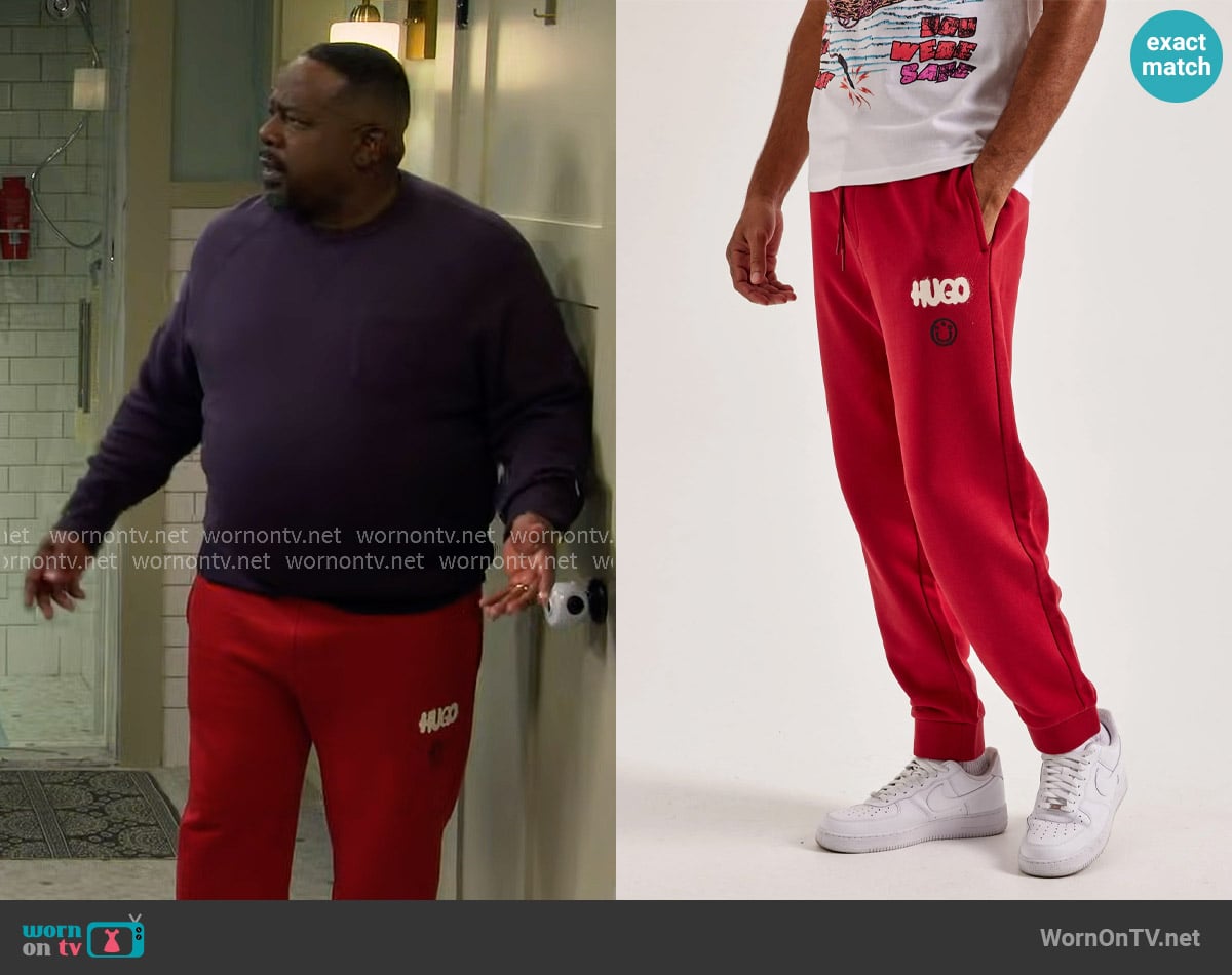 Hugo Boss Nimaytro Logo Sweatpants worn by Calvin (Cedric The Entertainer) on The Neighborhood