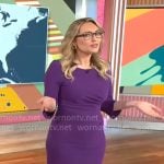 Kelly O’Grady’s purple ruched dress on CBS Mornings