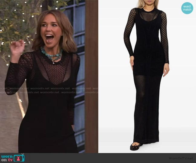 Isabel Marant Florie Maxi Dress worn by Arielle Kebbel on Live with Kelly and Mark