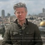 Ian Pannell's army green quilted jacket on Good Morning America