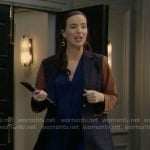 Ivy's plaid blazer with brown sleeves on The Bold and the Beautiful