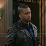 Izaiah’s leather biker jacket on Beyond the Gates