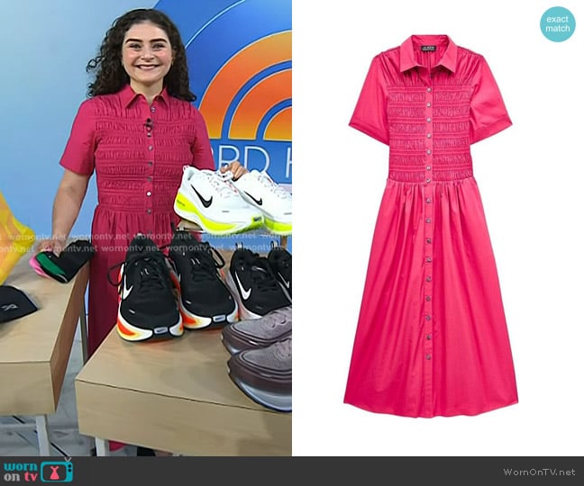 J. Crew Elsie Shirt-dress in cotton poplin worn by Zoe Malin on Today