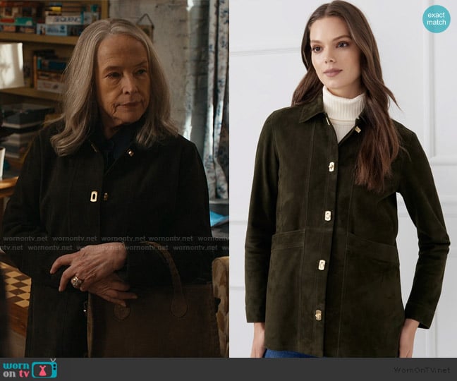 J. McLaughlin Kavya Suede Jacket worn by Madeline Matlock (Kathy Bates) on Matlock