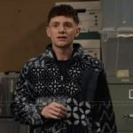 Jacob’s blue fleece sweater on Abbott Elementary