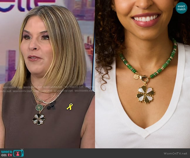 Jenna’s clover pentant necklace on Today