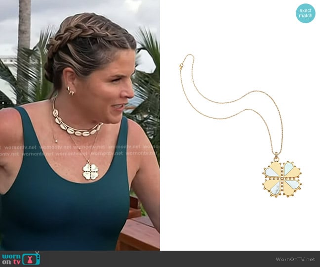 Jenna’s clover pentant necklace on Today