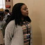 Janine’s striped dress on Abbott Elementary