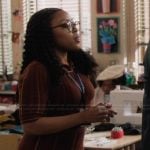 Janine’s stripe ribbed shirtdress on Abbott Elementary