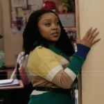 Janine’s stripe knit polo dress on Abbott Elementary