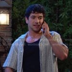 Javi's zig zag stripe shirt on Days of our Lives