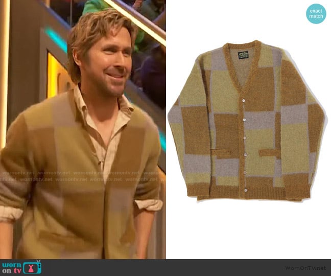 Jelado  Cobain Mohair Cardigan Brulee worn by Ryan Gosling on The Drew Barrymore Show