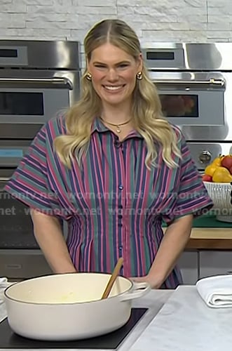 Jenn Lueke’s striped shirtdress on Today