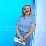 Jenna’s blue suede fringe skirt on Today