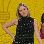 Jenna's black polka dot scalloped dress on Today