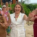 Jenna’s white eyelet wrap top and pants on Today