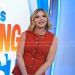 Jenna’s red vest and pants on Today