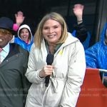 Jenna’s ivory hooded puffer coat on Today