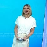 Jenna’s white tee and yellow satin skirt on Today