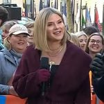 Jenna’s burgundy wrap coat on Today