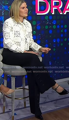 Jenna's black mules on Today