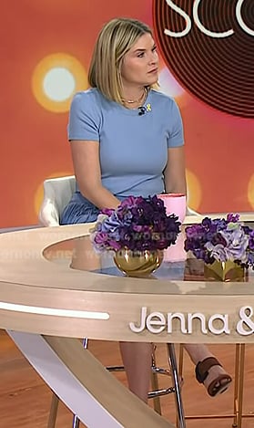 Jenna's brown suede heel sandals on Today