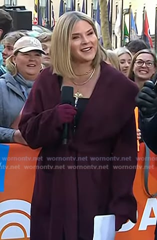 Jenna's burgundy wrap coat on Today