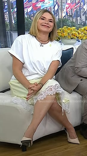 Jenna's pink patent slingback pumps on Today