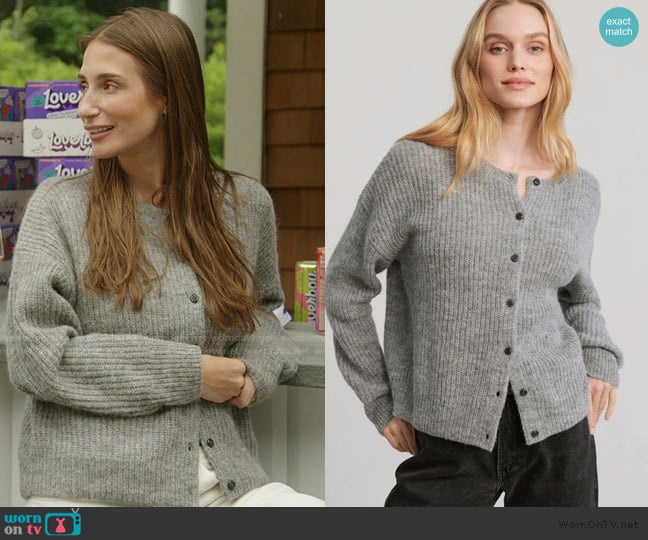 Jenni Kayne Crewneck Cardigan worn by Amanda Batula on Summer House