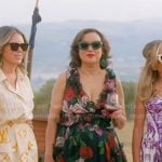 Jennifer’s rose print tiered maxi dress on The Real Housewives of Beverly Hills