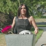 Jessi’s black button front mini dress on The Secret Lives of Mormon Wives