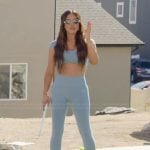 Jessi’s light blue sports bra and leggings on The Secret Lives of Mormon Wives