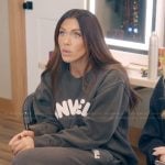 Jessi's black unwell print sweat set on The Secret Lives of Mormon Wives