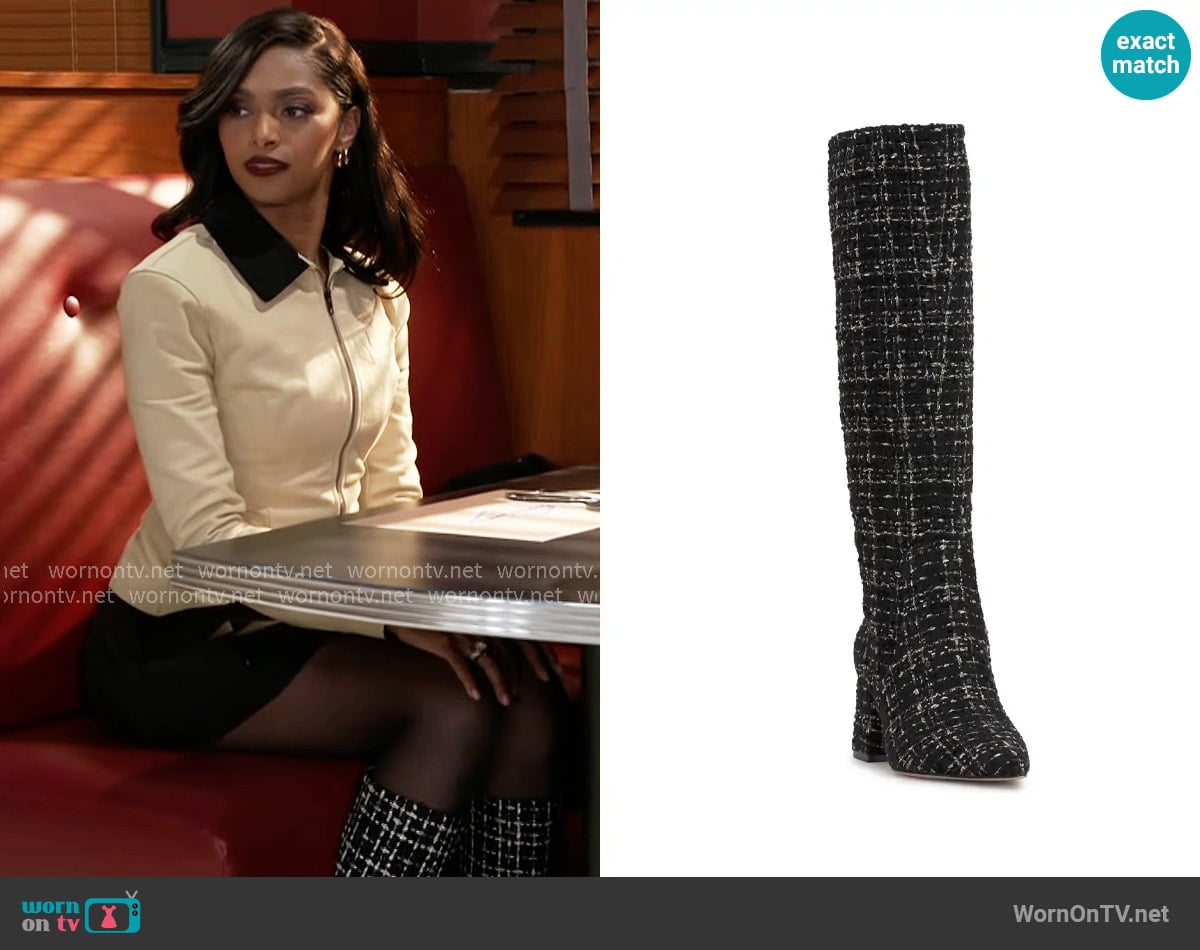 Jessica Simpson Skyeth Knee High Boot worn by Kat Richardson (Colby Muhammad) on Beyond the Gates