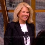Joan Lunden’s black embellished blazer on The View