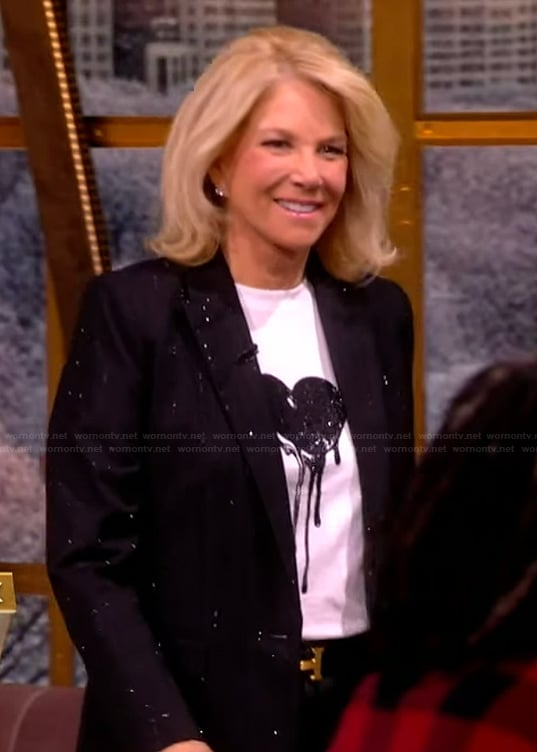 Joan Lunden's black embellished blazer on The View