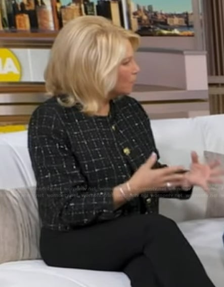 Joan's black check tweed jacket on Good Morning America