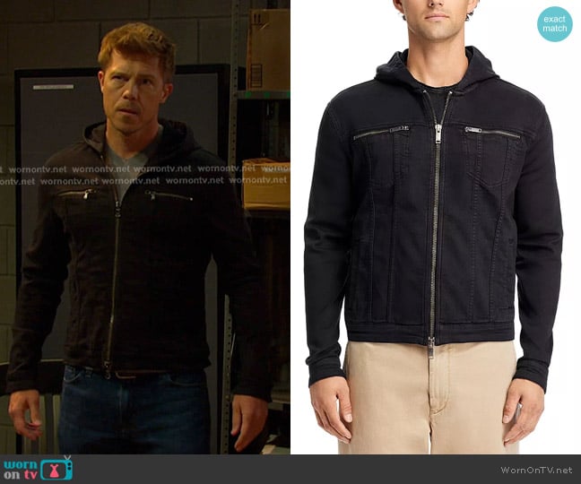 Jeremy’s black hooded denim jacket on Days of our Lives