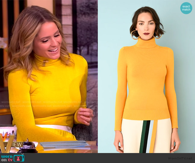 JoosTricot Long Sleeve Turleneck worn by Sara Haines on The View