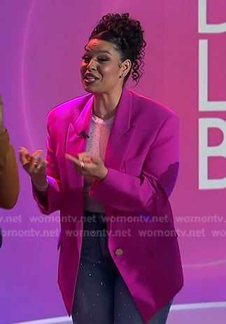 Jordin Sparks’s pink oversized blazer on Today