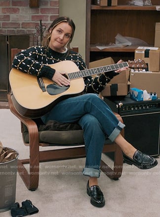 Jo's black studded loafers on Greys Anatomy