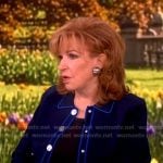 Joy’s blue piping trim cardigan on The View